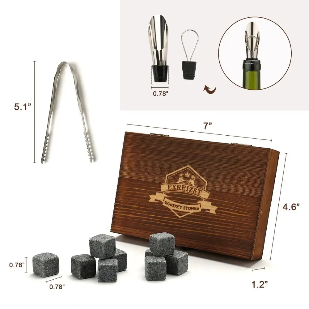 The perfect Father's Day gift, this fantastic Whiskey Stone Kit perfect for their favorite drink. Get this an many other great items at Need Wine Stuff