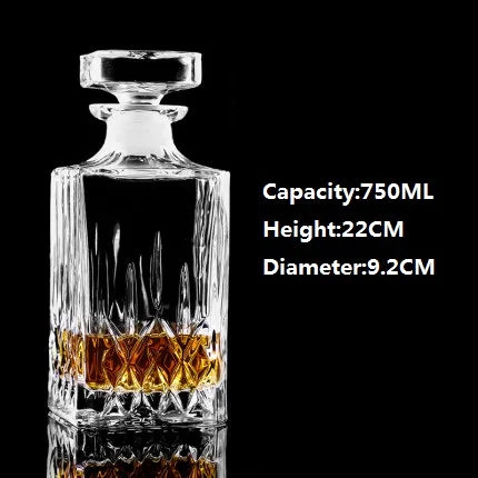 Elegant Crystal Glass Wine Decanter & Cups – Elevate Your Home Bar Experience!