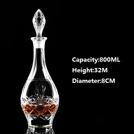 Elegant Crystal Glass Wine Decanter & Cups – Elevate Your Home Bar Experience!