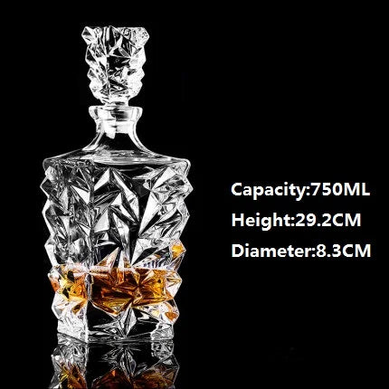 Elegant Crystal Glass Wine Decanter & Cups – Elevate Your Home Bar Experience!