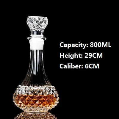 Elegant Crystal Glass Wine Decanter & Cups – Elevate Your Home Bar Experience!
