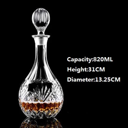 Elegant Crystal Glass Wine Decanter & Cups – Elevate Your Home Bar Experience!