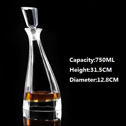 Elegant Crystal Glass Wine Decanter & Cups – Elevate Your Home Bar Experience!