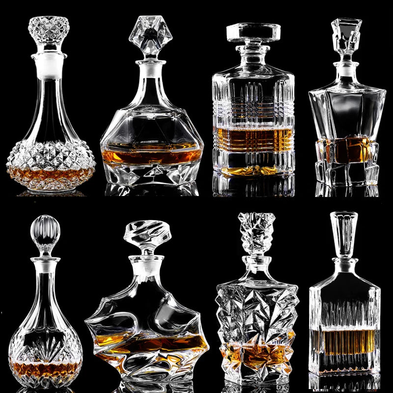 Elegant Crystal Glass Wine Decanter & Cups – Elevate Your Home Bar Experience!