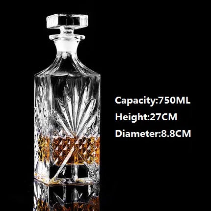 Elegant Crystal Glass Wine Decanter & Cups – Elevate Your Home Bar Experience!