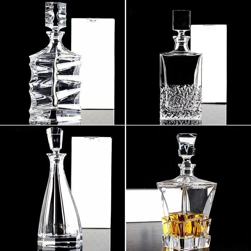 Elegant Crystal Glass Wine Decanter & Cups – Elevate Your Home Bar Experience!
