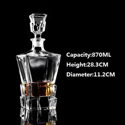 Elegant Crystal Glass Wine Decanter & Cups – Elevate Your Home Bar Experience!