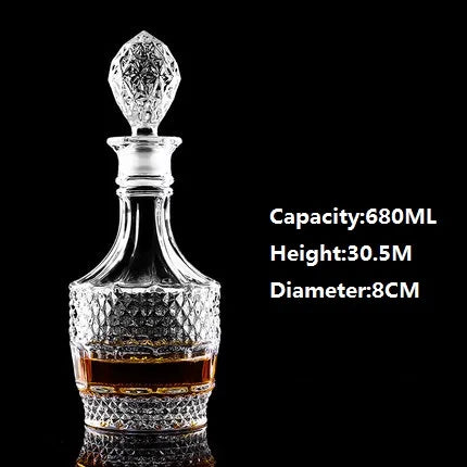 Elegant Crystal Glass Wine Decanter & Cups – Elevate Your Home Bar Experience!