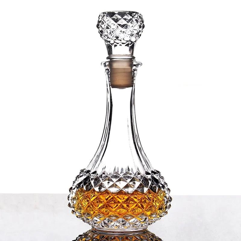 Elegant Crystal Glass Wine Decanter & Cups – Elevate Your Home Bar Experience!