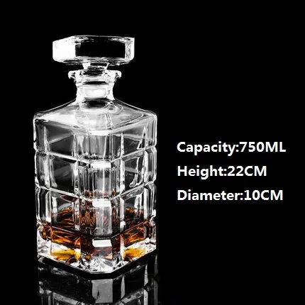 Elegant Crystal Glass Wine Decanter & Cups – Elevate Your Home Bar Experience!