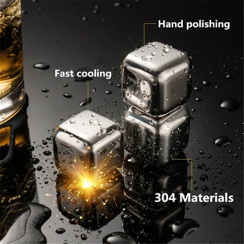 Metal Ice Cubes to keep your drink cool all year long, get this and many other great drink accessories at Need Wine Stuff
