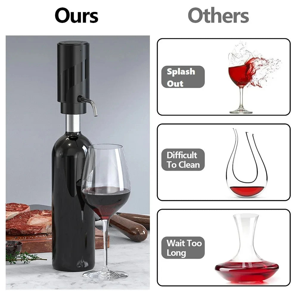 Rechargeable Electric Wine Aerator & Dispenser – Instantly Enhance Your Wine’s Flavor!