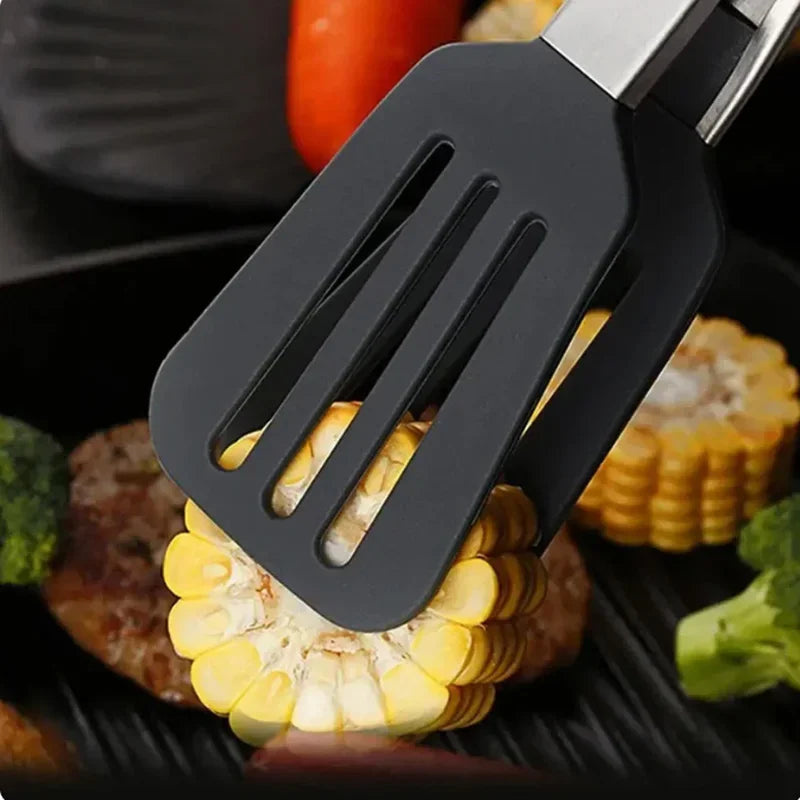 9-Inch Stainless Steel & Silicone Food Tongs – Your Ultimate Kitchen & BBQ Essential!