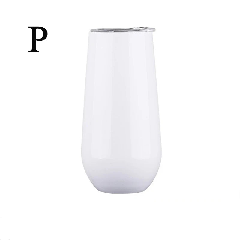 6oz Stainless Steel Champagne Tumbler Cup with Lid – The Ultimate Party Essential!