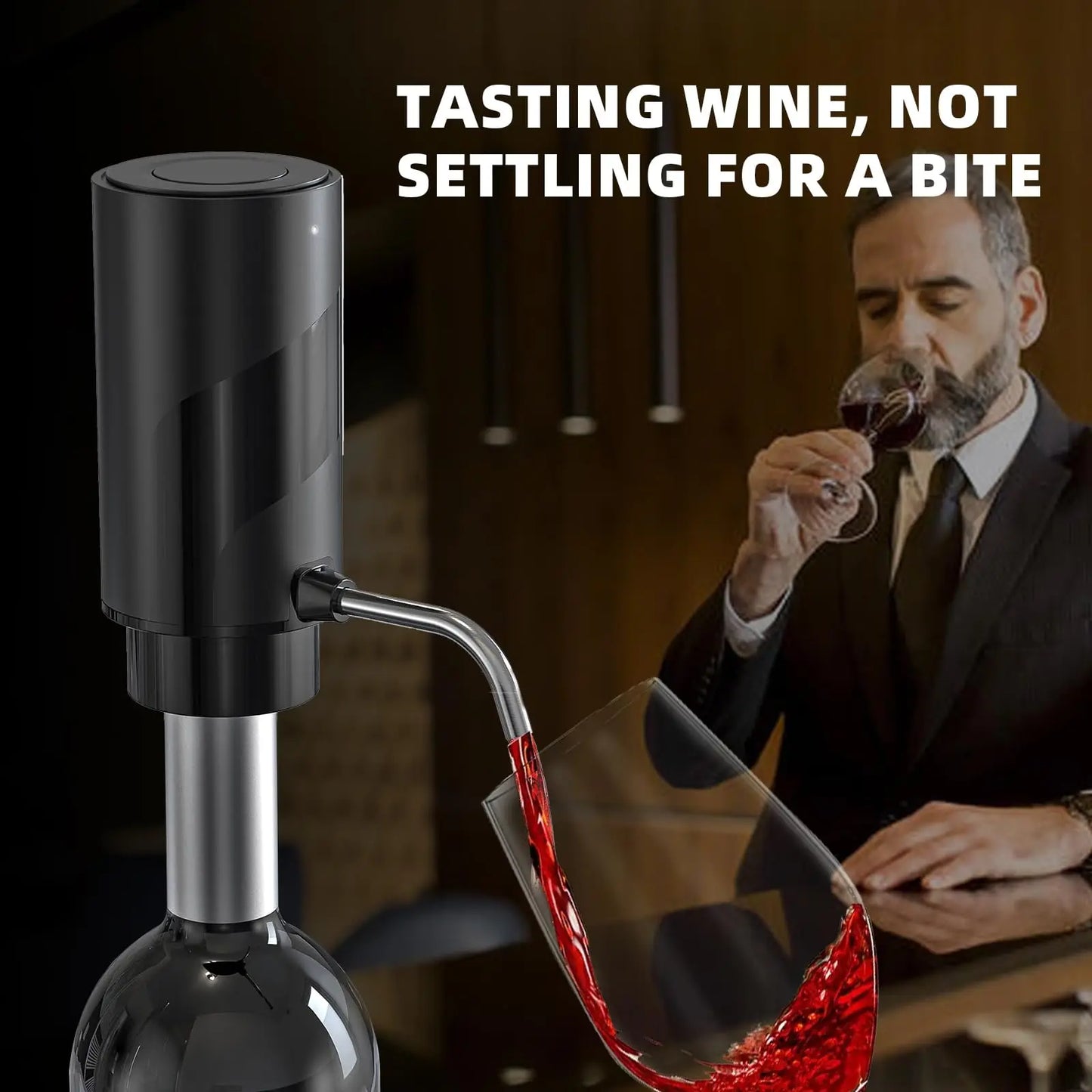 Rechargeable Electric Wine Aerator & Dispenser – Instantly Enhance Your Wine’s Flavor!