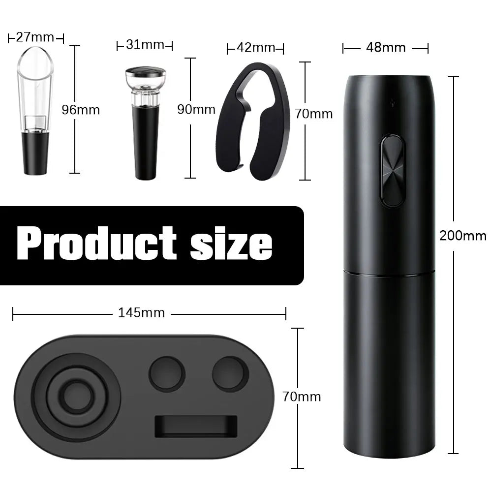 5-in-1 Electric Wine Opener Set – The Ultimate Automatic Corkscrew for Effortless Wine Opening!