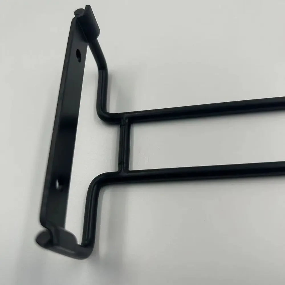 Black Iron Wall-Mounted Stemware Holder – Sleek & Space-Saving Wine Glass Rack