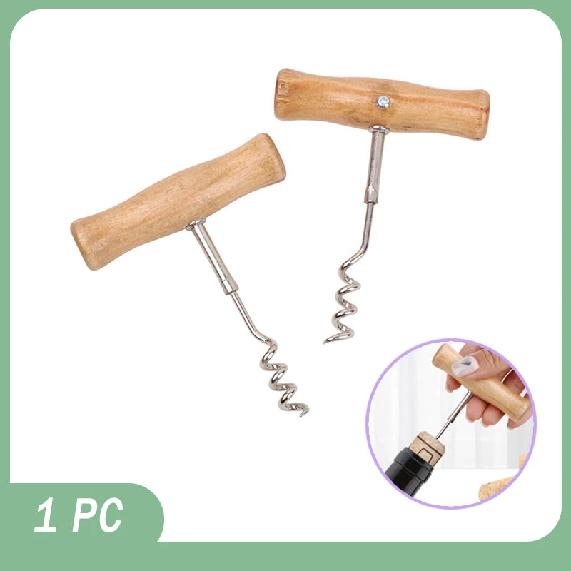 Premium Wine Opener with Wooden Handle – The Perfect Tool for Effortless Wine & Beer Opening!