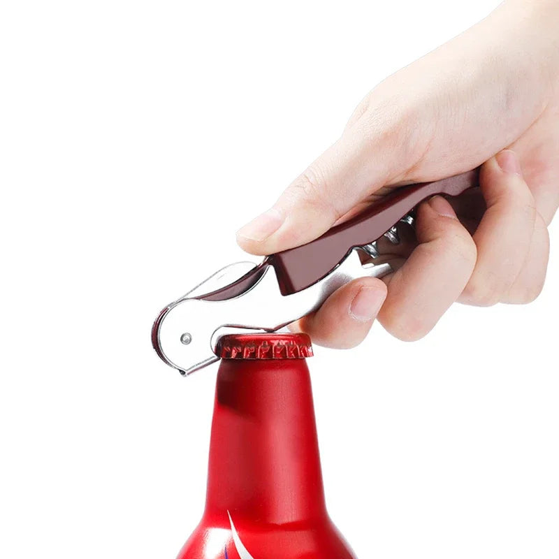 2-in-1 Stainless Steel Bottle Opener & Corkscrew – The Ultimate Bar & Kitchen Essential!