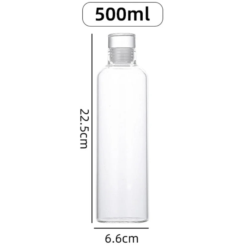 Large-Capacity Glass Water Bottle – Portable & Multi-Functional for Everyday Use!