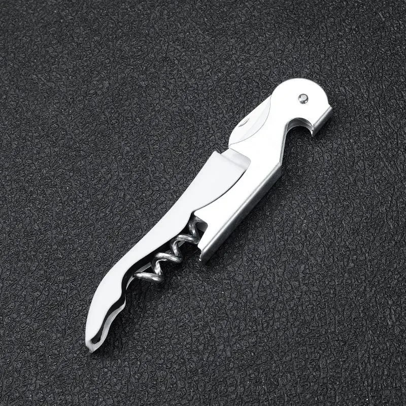 2-in-1 Stainless Steel Bottle Opener & Corkscrew – The Ultimate Bar & Kitchen Essential!