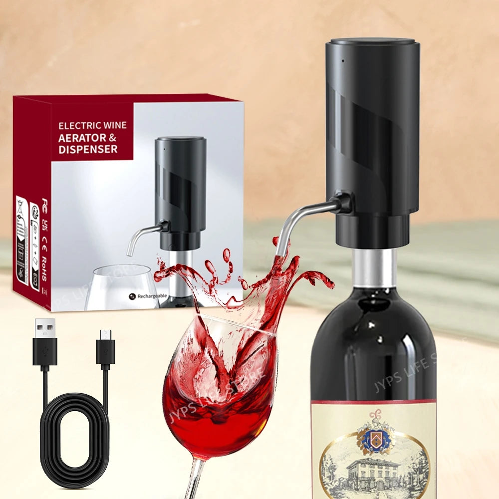 Rechargeable Electric Wine Aerator & Dispenser – Instantly Enhance Your Wine’s Flavor!