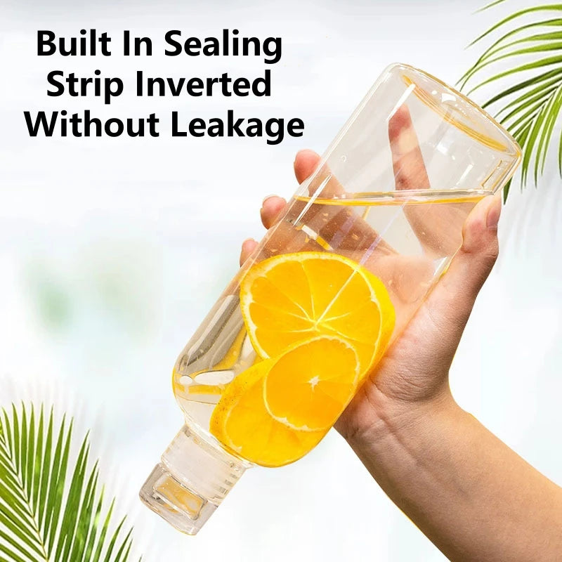 Large-Capacity Glass Water Bottle – Portable & Multi-Functional for Everyday Use!