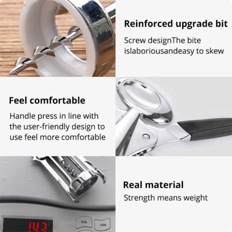 Premium Stainless Steel Wine Corkscrew – The Ultimate Multifunctional Wine Opener!