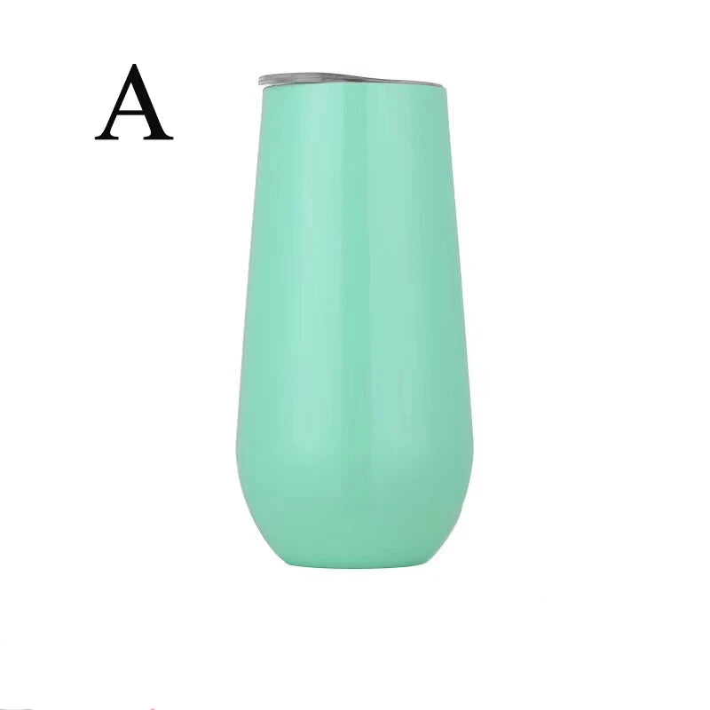 6oz Stainless Steel Champagne Tumbler Cup with Lid – The Ultimate Party Essential!