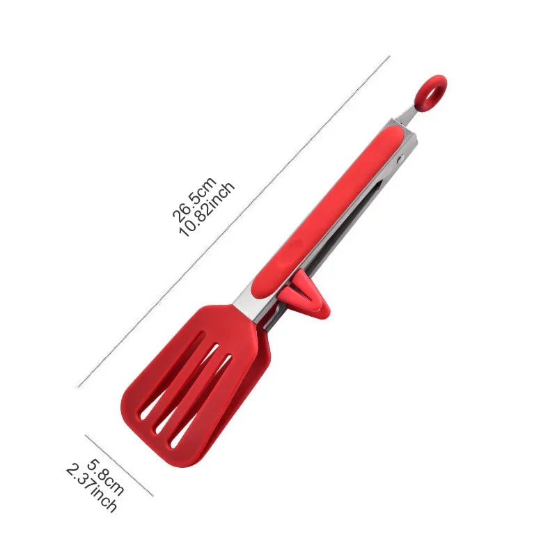 9-Inch Stainless Steel & Silicone Food Tongs – Your Ultimate Kitchen & BBQ Essential!