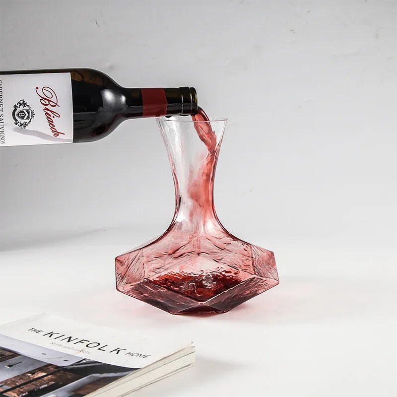 Irregular Crystal Glass Wine Decanter – Elevate Your Wine Experience in Style!
