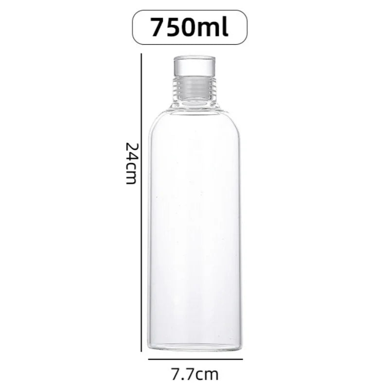 Large-Capacity Glass Water Bottle – Portable & Multi-Functional for Everyday Use!