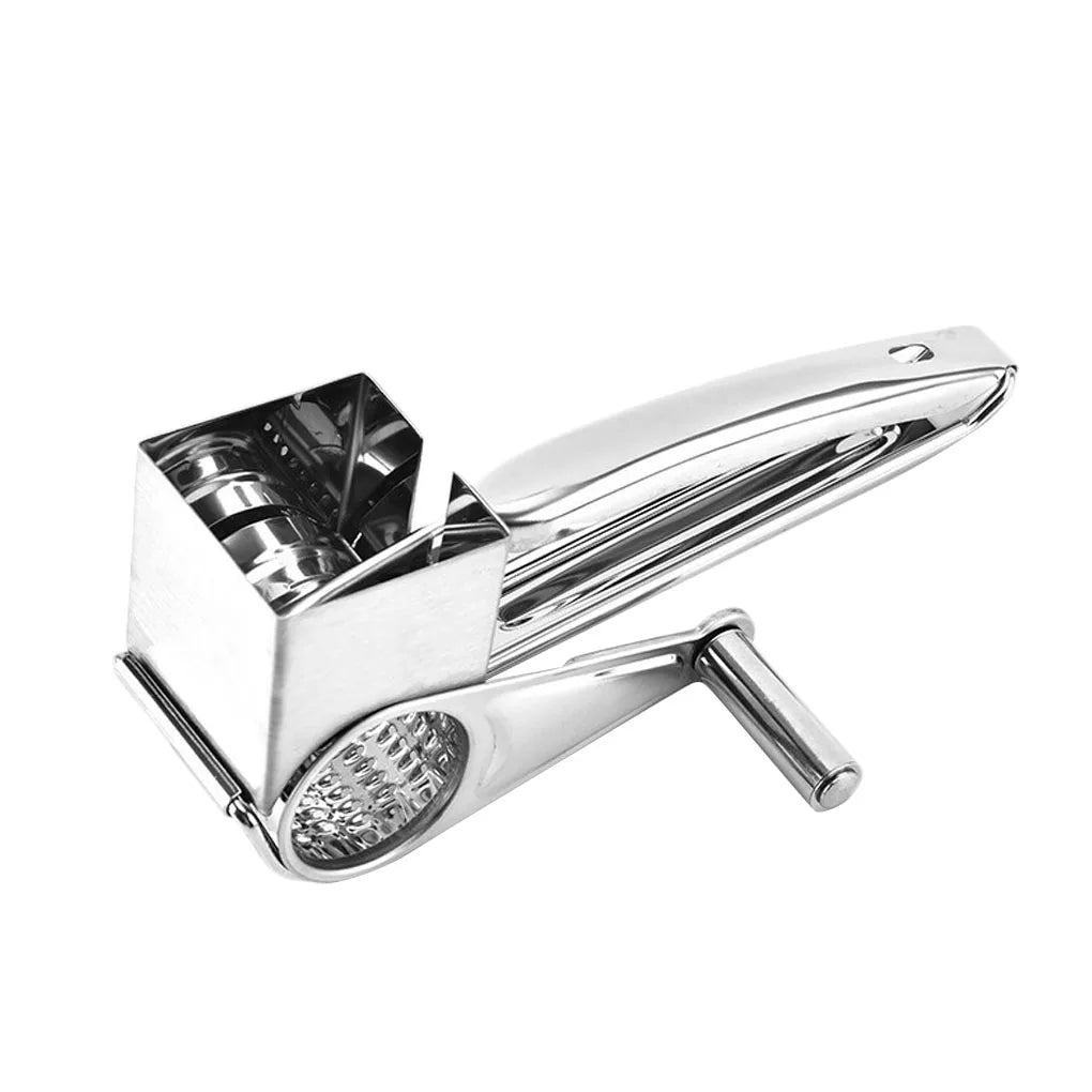 Hand-Cranked Stainless Steel Cheese Grater – Effortless Grating for Every Kitchen!