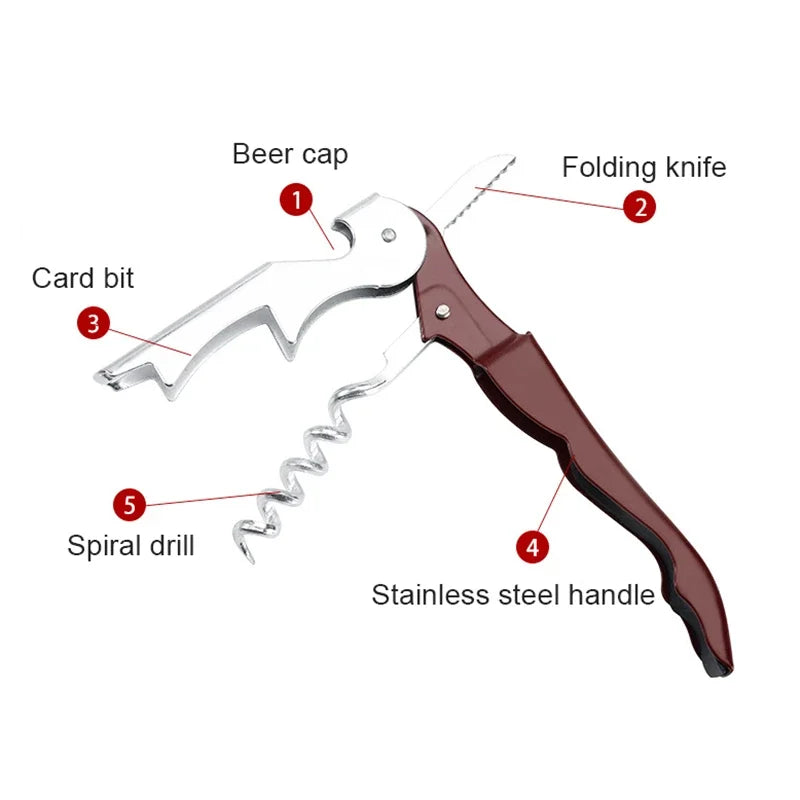 2-in-1 Stainless Steel Bottle Opener & Corkscrew – The Ultimate Bar & Kitchen Essential!