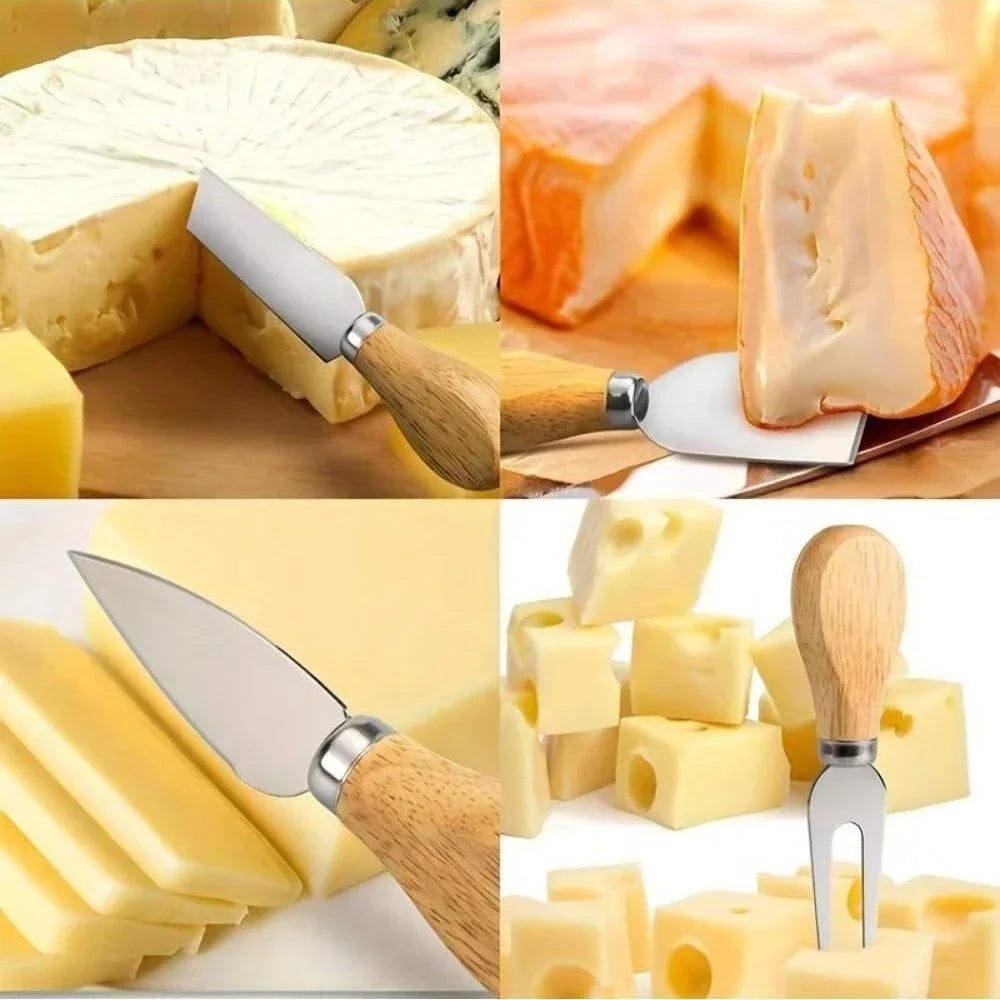 Six-Piece Stainless Steel Cheese Knife Set – Perfect for Any Cheese Lover!