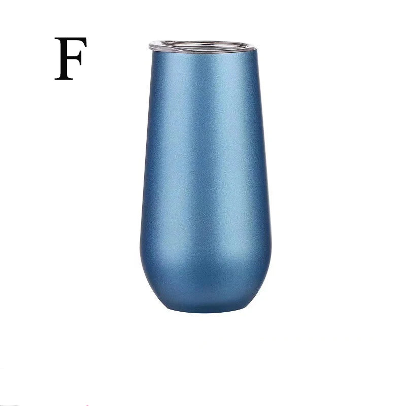6oz Stainless Steel Champagne Tumbler Cup with Lid – The Ultimate Party Essential!