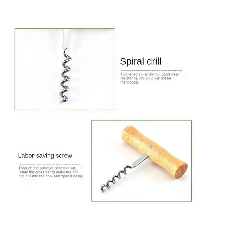 Premium Wine Opener with Wooden Handle – The Perfect Tool for Effortless Wine & Beer Opening!