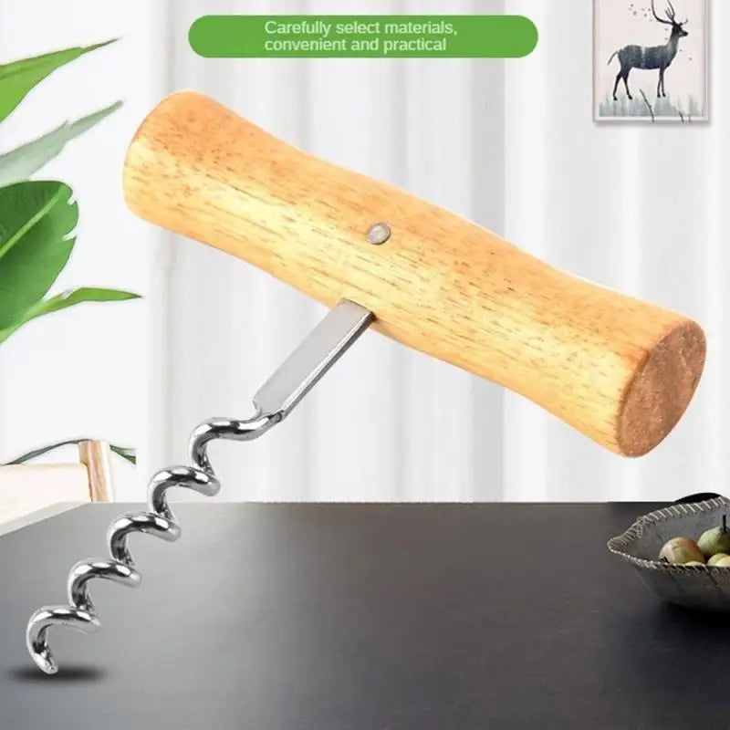 Premium Wine Opener with Wooden Handle – The Perfect Tool for Effortless Wine & Beer Opening!