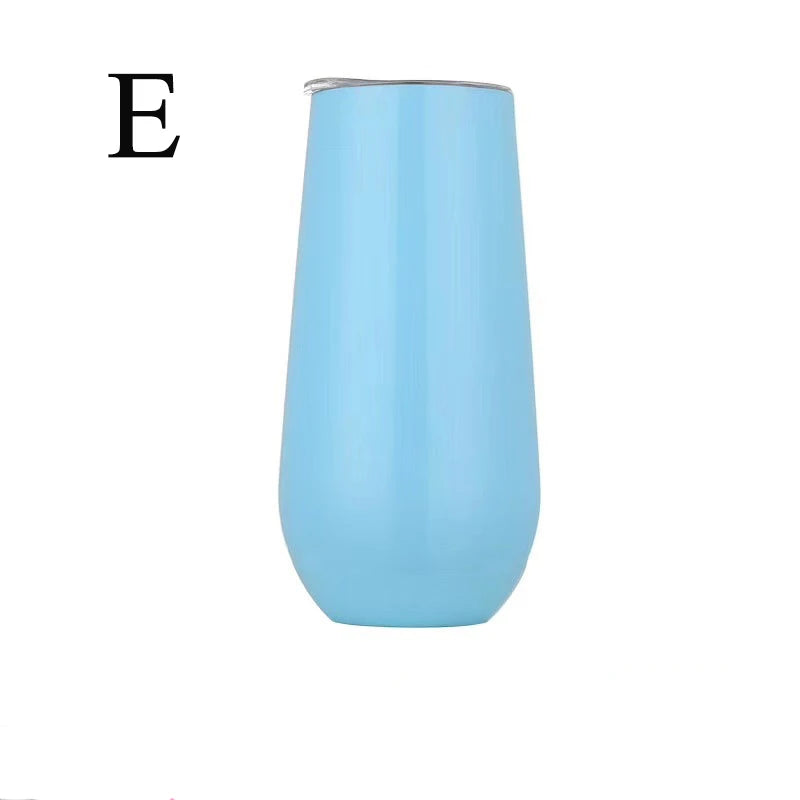 6oz Stainless Steel Champagne Tumbler Cup with Lid – The Ultimate Party Essential!