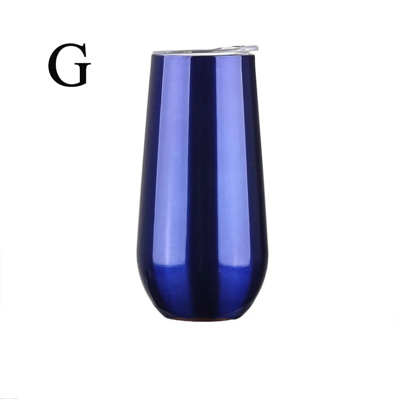 6oz Stainless Steel Champagne Tumbler Cup with Lid – The Ultimate Party Essential!
