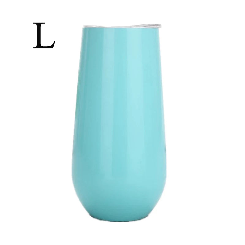 6oz Stainless Steel Champagne Tumbler Cup with Lid – The Ultimate Party Essential!