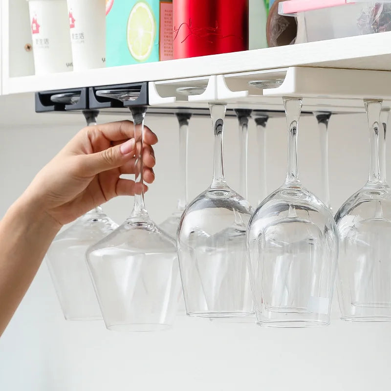 Punch-Free Hanging Wine Glass Rack – Elegant & Space-Saving Storage for Your Home & Bar!