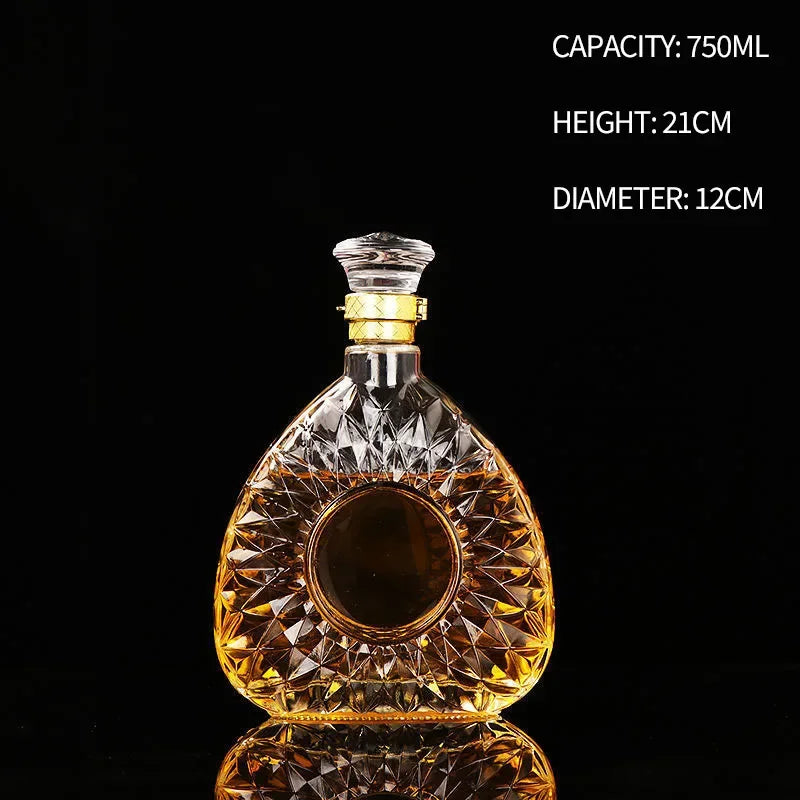 Luxury 800-1000ml Crystal Glass Decanter – Elevate Your Drinking Experience!