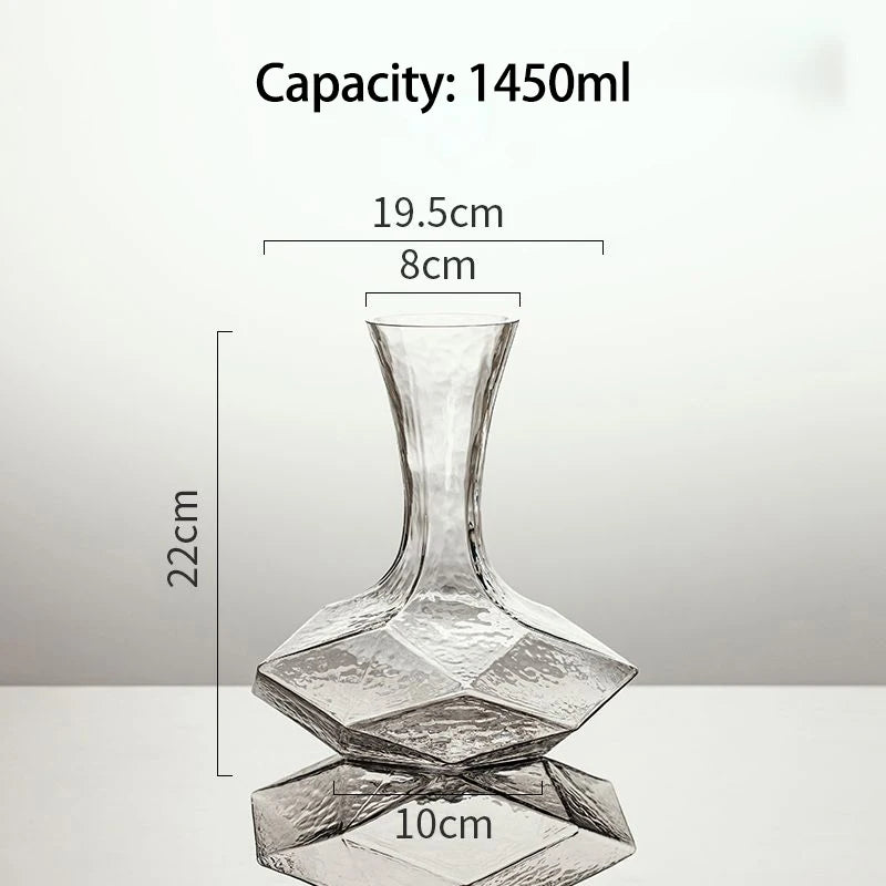 Irregular Crystal Glass Wine Decanter – Elevate Your Wine Experience in Style!