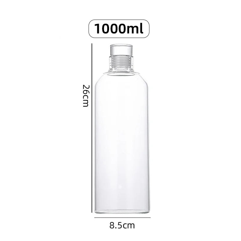 Large-Capacity Glass Water Bottle – Portable & Multi-Functional for Everyday Use!