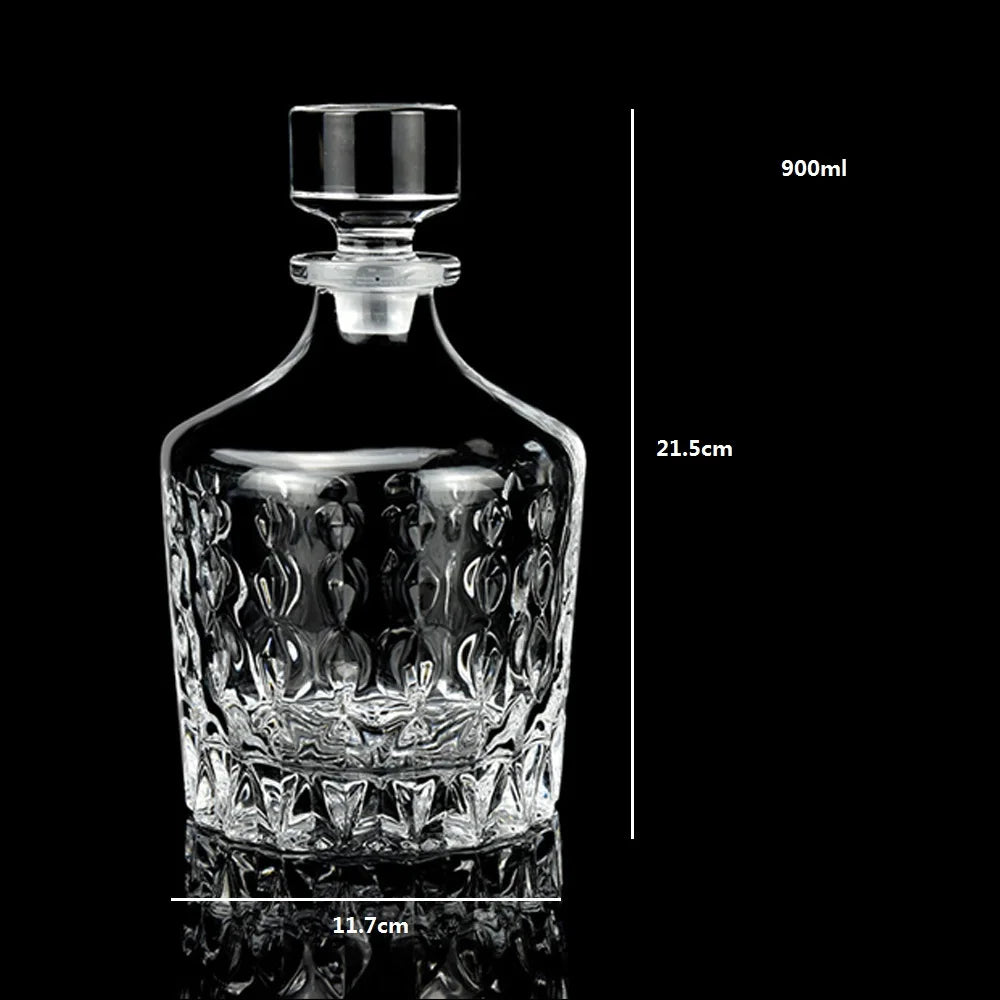 Elegant Crystal Glass Wine Decanter & Cups – Elevate Your Home Bar Experience!