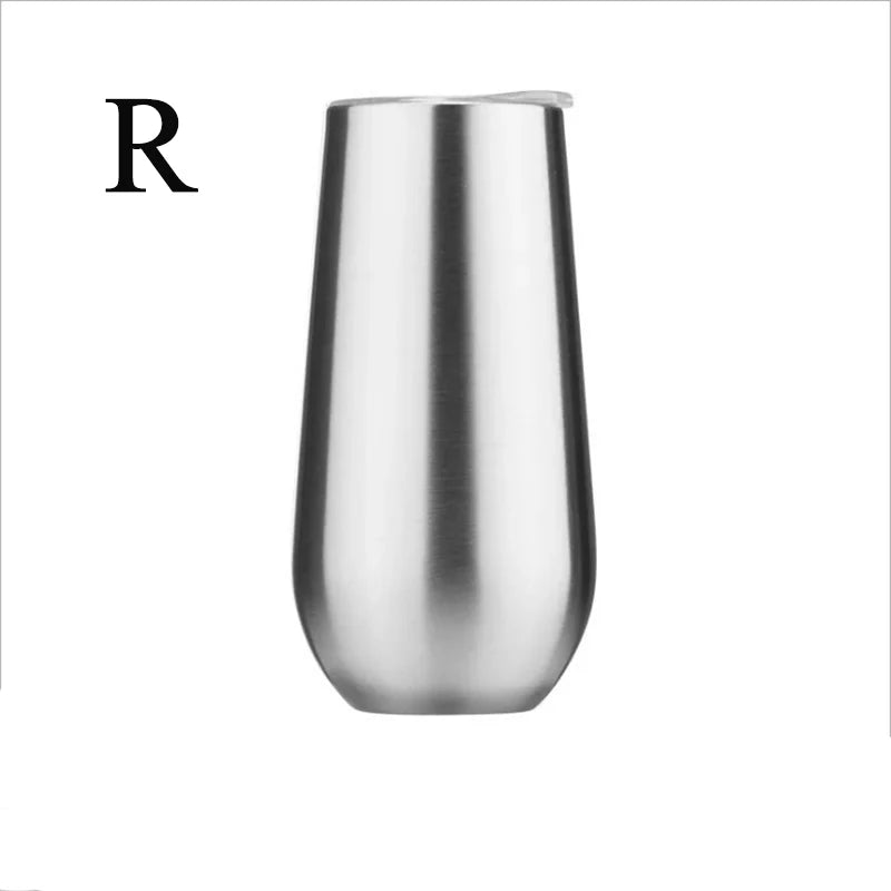 6oz Stainless Steel Champagne Tumbler Cup with Lid – The Ultimate Party Essential!