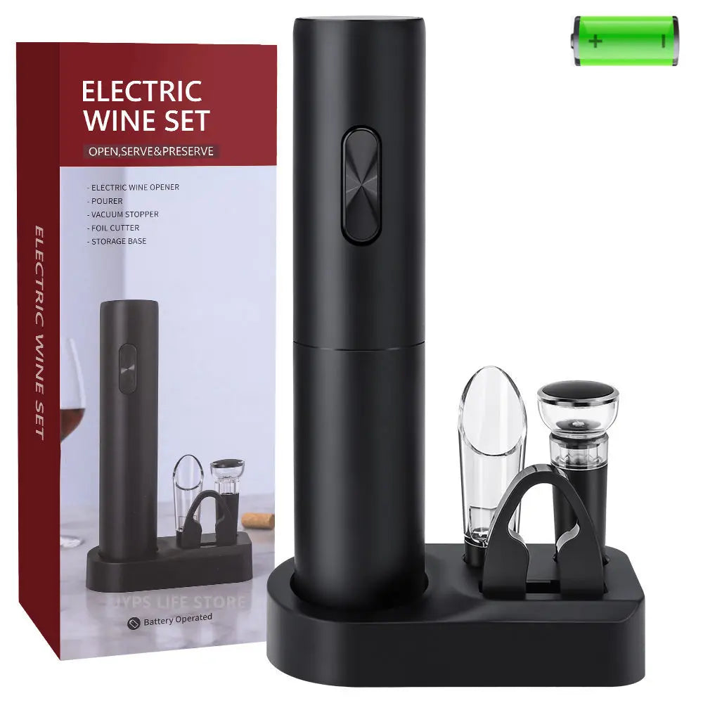 5-in-1 Electric Wine Opener Set – The Ultimate Automatic Corkscrew for Effortless Wine Opening!