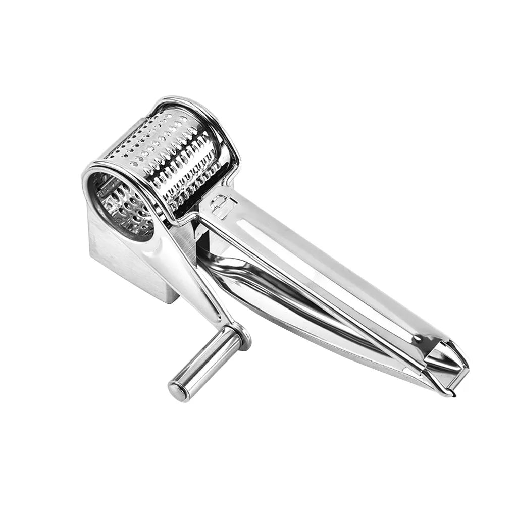 Hand-Cranked Stainless Steel Cheese Grater – Effortless Grating for Every Kitchen!