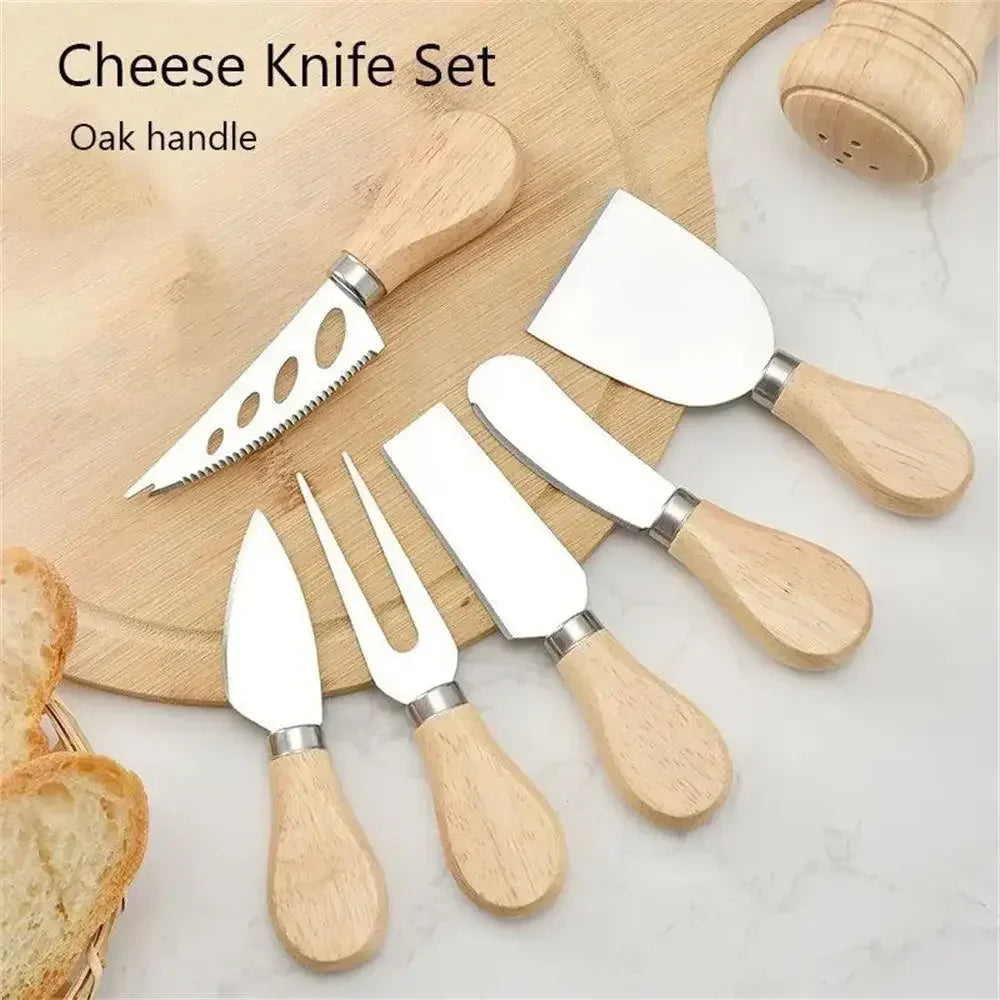 Six-Piece Stainless Steel Cheese Knife Set – Perfect for Any Cheese Lover!